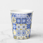 Portuguese Tiles Pattern  Pappbecher (Rechts)