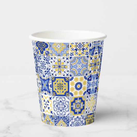 Portuguese Tiles Pattern  Pappbecher (Vorderseite)