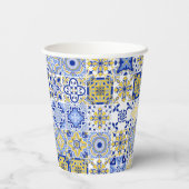 Portuguese Tiles Pattern Pappbecher (Rückseite)