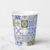 Portuguese Tiles Pattern Pappbecher (Links)