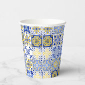 Portuguese Tiles Pattern Pappbecher (Rechts)
