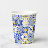 Portuguese Tiles Pattern  Pappbecher (Rückseite)
