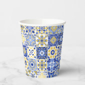 Portuguese Tiles Pattern Pappbecher (Links)