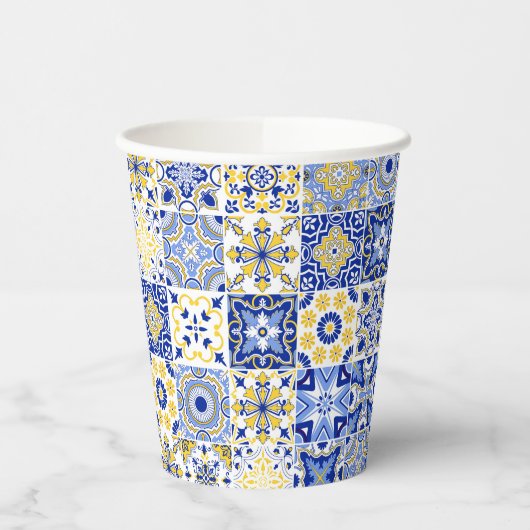 Portuguese Tiles Pattern  Pappbecher (Links)