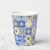 Portuguese Tiles Pattern  Pappbecher (Vorderseite)