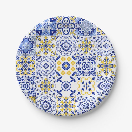 Portuguese Tiles Pattern  Pappteller (Vorderseite)
