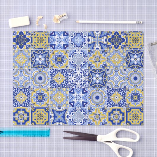 Portuguese Tiles Pattern  Seidenpapier (Handwerk)