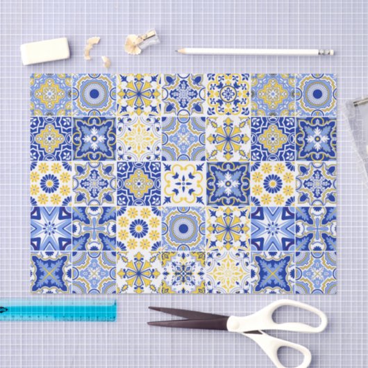 Portuguese Tiles Pattern  Seidenpapier (Handwerk)