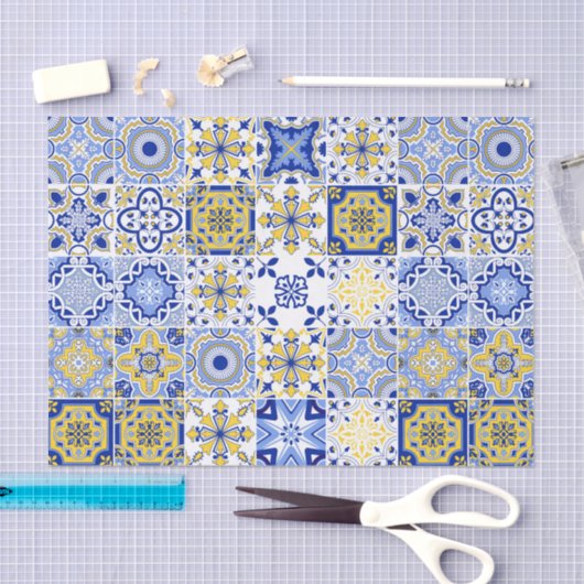 Portuguese Tiles Pattern  Seidenpapier (Handwerk)