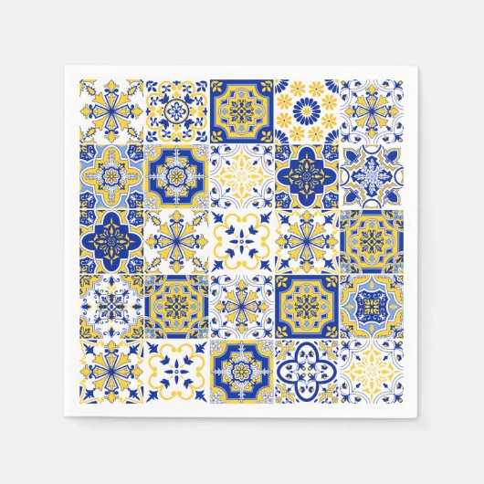 Portuguese Tiles Pattern Serviette (Vorderseite)