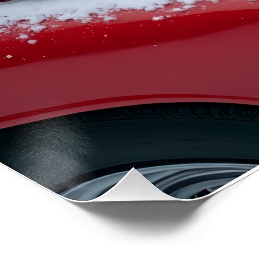 Portuguese Water Dog Christmas Red Truck Holiday Poster (Ecke)