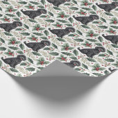 Portuguese Water Dog Christmas Wrapping Paper Geschenkpapier (Ecke)