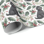 Portuguese Water Dog Christmas Wrapping Paper Geschenkpapier (Rolleneckpunkt)
