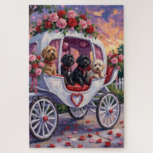 Portuguese Water Dog Valentine's Day Puzzle (Vertikal)