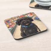 Portuguese Water Dogs Anime Anemi Coasters Set 6 Getränkeuntersetzer (Linke Seite)