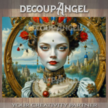 Porzellan Beauty - Decoupage -