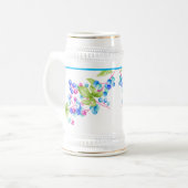 Porzellan Berries auf einem Stein Bierglas (Vorderseite Links)