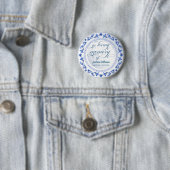 Porzellan Blauer Beerdigungsensake Button (Beispiel)