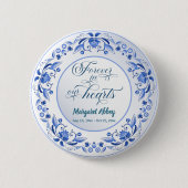 Porzellan Blauer Beerdigungsensake Button (Vorderseite)