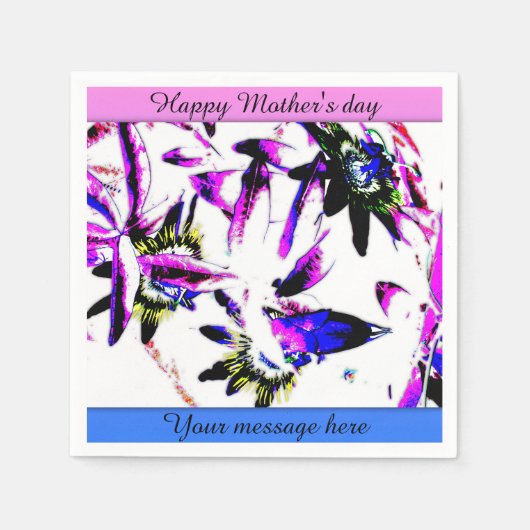 Porzellan Blume Muttertag Zollpapier Napkins Serviette (Vorderseite)