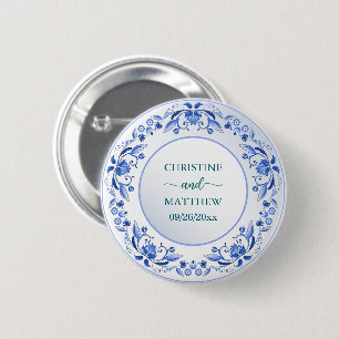 Porzellan Blütenblume Gastgeschenk Hochzeit Button