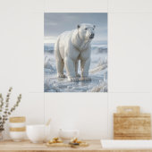 Porzellan Eisbär Quarz Poster (Küche)