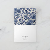 Porzellan Elegante: Blue Floral Dankeschön Karten (Innenseite)