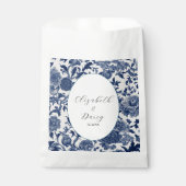 Porzellan Elegante: Hochzeit mit Blumen Geschenktütchen (Vorderseite)