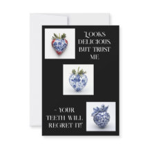 Porzellan Erdbeere Flat Danke Karte