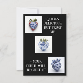 Porzellan Erdbeere Flat Danke Karte