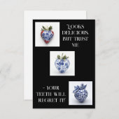 Porzellan Erdbeere Flat Danke Karte (Vorne/Hinten)