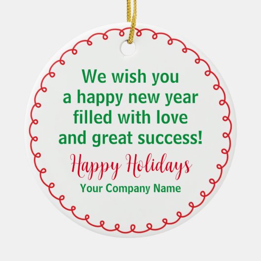 Porzellan Feiertage Weihnachtsschmuck Personalisie (Vorne)