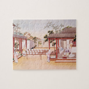 Porzellan-Herstellung (w/c auf Papier) Puzzle