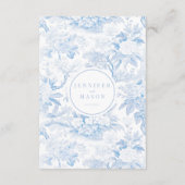 Porzellan Hochzeitskarte Begleitkarte (Rückseite)