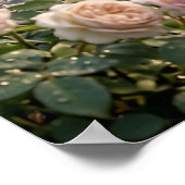 Porzellan-Igel-Garten-Glanz Poster (Ecke)