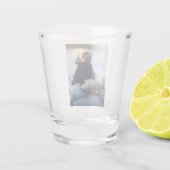 Porzellan im Schnee X Schnapsglas (Rückseite)