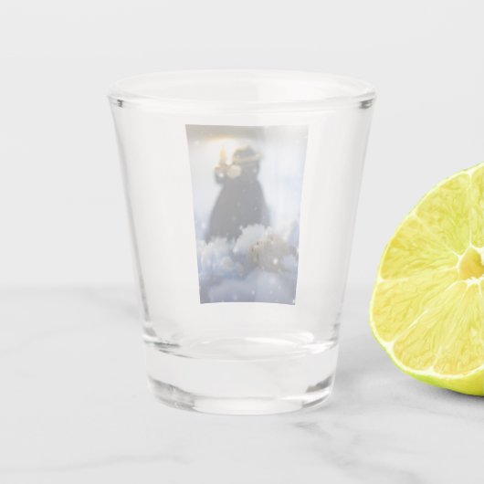 Porzellan im Schnee X Schnapsglas (Rückseite)