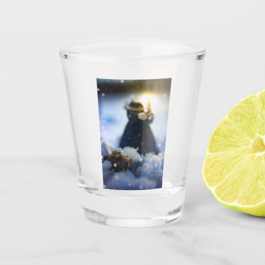 Porzellan im Schnee X Schnapsglas (Vorderseite)