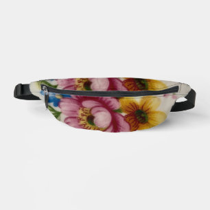 Porzellan inspirierte Blumen Bauchtasche