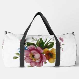 Porzellan-Inspirierte Blumen Duffle Bag