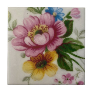Porzellan-inspirierte Blumen Fliese