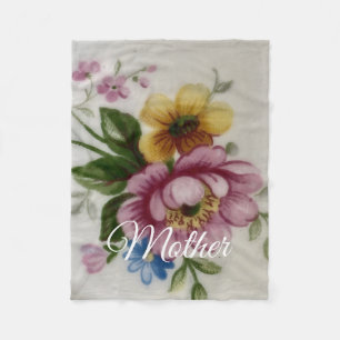 Porzellan-inspirierte Flora Fleecedecke