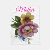 Porzellan-inspirierte Flora Fleecedecke (Vorderseite)