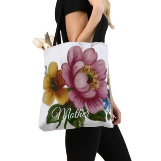 Porzellan-Inspirierte Florale Tasche