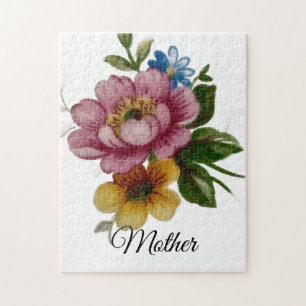 Porzellan inspiriertes Flora-Puzzle Puzzle