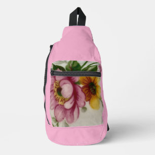 Porzellan inspiriertes Floraldesign Crossbody Bag