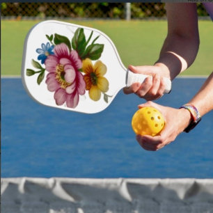 Porzellan inspiriertes Florales Design Pickleball Schläger
