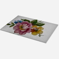 Porzellan inspiriertes florales Schneidbrett