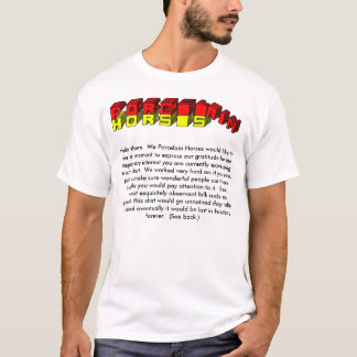 Porzellan-Pferdemitteilungs-Shirt T-Shirt