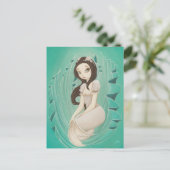 Porzellan - Postkarte Mermaid (Stehend Vorderseite)